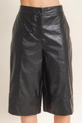 Leather Bermuda Pants