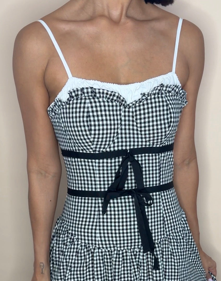 Gingham Midi Dress
