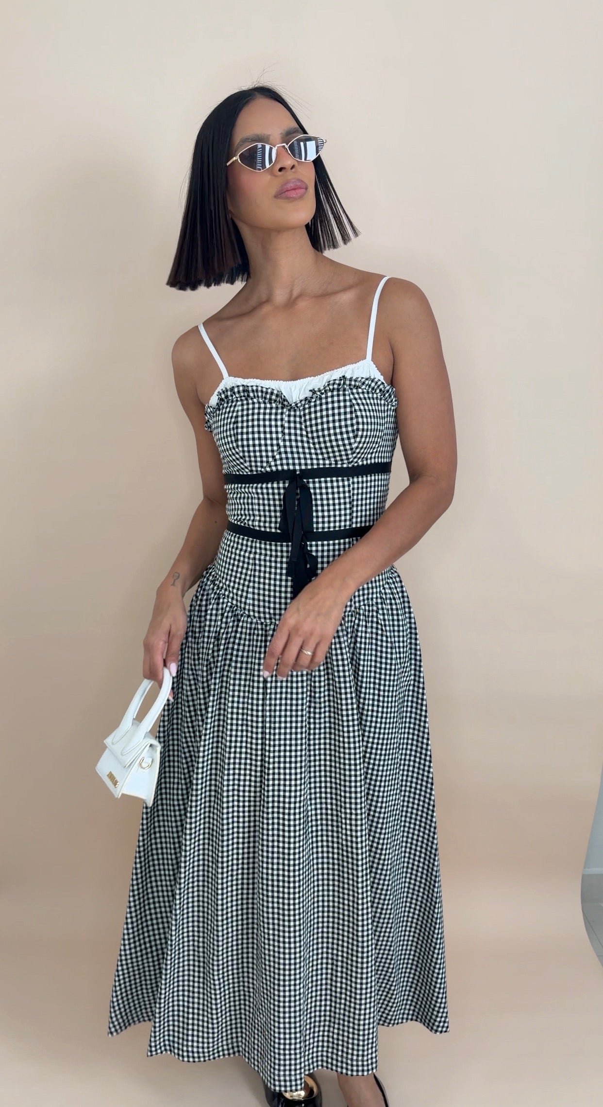 Gingham Midi Dress