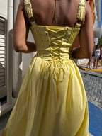 Yellow Poplin Dress