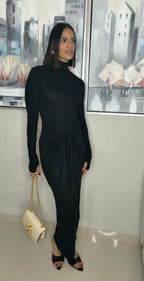 Turtleneck Black Dress
