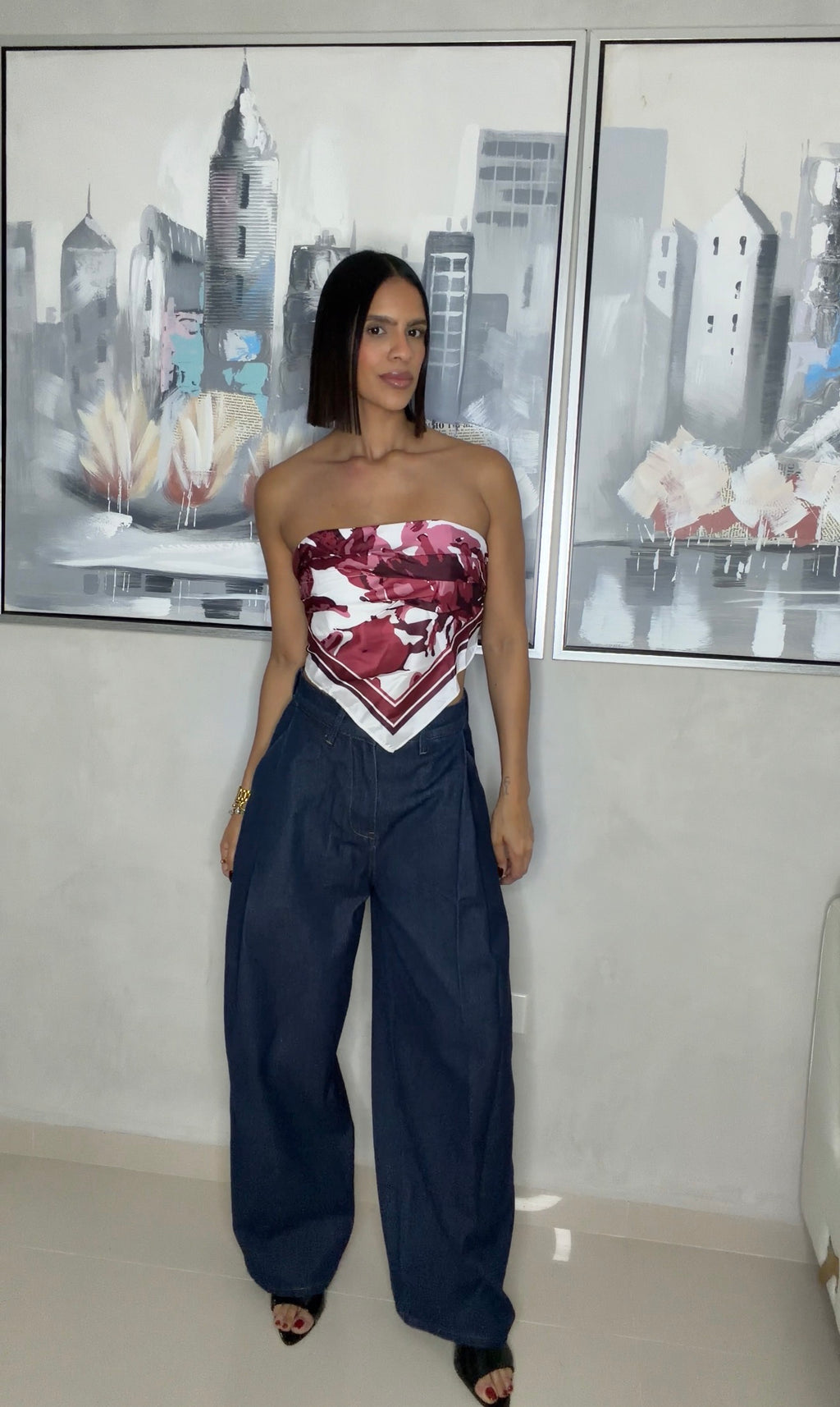 Scarf Corset Top