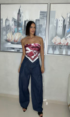 Scarf Corset Top
